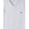 imageLacoste Mens Short Sleeve VNeck Pima Cotton Jersey TShirtSilver Heathered