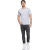 imageLacoste Mens Short Sleeve VNeck Pima Cotton Jersey TShirtSilver Heathered