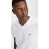 imageLacoste Mens Short Sleeve VNeck Pima Cotton Jersey TShirtWhite