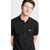 imageLacoste Mens Short Sleeved Ribbed Collar ShirtBlack