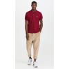 imageLacoste Mens Short Sleeved Ribbed Collar ShirtBordeaux Red