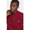 imageLacoste Mens Short Sleeved Ribbed Collar ShirtBordeaux Red