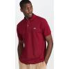 imageLacoste Mens Short Sleeved Ribbed Collar ShirtBordeaux Red