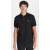 imageLacoste Mens Short Sleeved Ribbed Collar ShirtDark Black