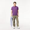 imageLacoste Mens Short Sleeved Ribbed Collar ShirtMauveglow