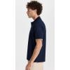 imageLacoste Mens Short Sleeved Ribbed Collar ShirtNavy Blue