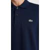 imageLacoste Mens Short Sleeved Ribbed Collar ShirtNavy Blue