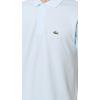 imageLacoste Mens Short Sleeved Ribbed Collar ShirtRill Light Blue