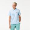 imageLacoste Mens Short Sleeved Ribbed Collar ShirtSnowcone Blue