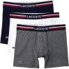 imageLacoste Mens Cotton Stretch Tricolor Waistband Boxer Briefs 3PackDeep Ocean