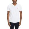 imageLacoste Mens Short Sleeve VNeck Pima Cotton Jersey TShirtWhite