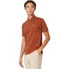 imageLacoste Mens Short Sleeved Ribbed Collar ShirtMyrrh Brown