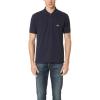 imageLacoste Mens Short Sleeved Ribbed Collar ShirtNavy BlueBlue