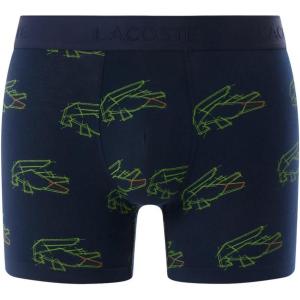 imageLacoste Mens Cotton Stretch Print Animation Boxer BriefNavy BlueLight GreenRed