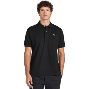 imageLacoste Mens Short Sleeved Ribbed Collar ShirtDark Black