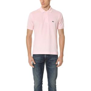 imageLacoste Mens Short Sleeved Ribbed Collar ShirtFlamingo Pink