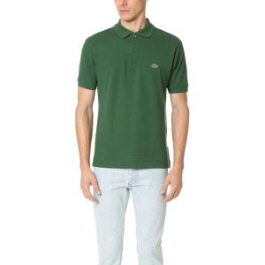 imageLacoste Mens Short Sleeved Ribbed Collar ShirtGreen