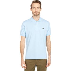 imageLacoste Mens Short Sleeved Ribbed Collar ShirtOverview Blue