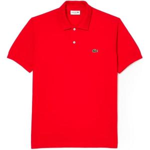 imageLacoste Mens Short Sleeved Ribbed Collar ShirtRed