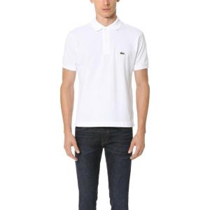 imageLacoste Mens Short Sleeved Ribbed Collar ShirtWhite