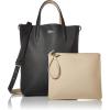 imageLacoste Anna Reversible Coated Canvas Tote Bag and Detachable PouchBlackWarm Sand