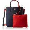 imageLacoste Anna Reversible Coated Canvas Tote Bag and Detachable PouchForest GreenNavy BlueAconitWhite