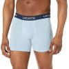 imageLacoste Mens Cotton Stretch Essentials Boxer Briefs 5PackBlackWhiteBlue