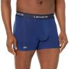 imageLacoste Mens Cotton Stretch Essentials Boxer Briefs 5PackDeep Ocean New