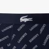 imageLacoste Mens Cotton Stretch Lacoste Diagonal Print Boxer Briefs 3PackNavy BlueWhiteDove GreyDeep Ocean