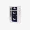 imageLacoste Mens Cotton Stretch Lacoste Diagonal Print Boxer Briefs 3PackNavy BlueWhiteDove GreyDeep Ocean