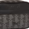 imageLacoste Mens The Blend Small Monogram Canvas CrossbodyBlack