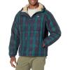 imageLacoste Mens 14 Zip Reversible Plaid Nylon Hooded JacketSwingNavy Blueblack