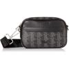 imageLacoste Mens The Blend Small Monogram Canvas CrossbodyBlack