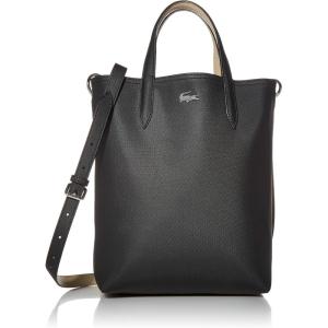 imageLacoste Anna Reversible Coated Canvas Tote Bag and Detachable PouchBlackWarm Sand