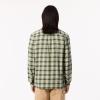imageLacoste Mens CottonWool Blend Checked Flannel ShirtKhakiMultico
