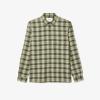 imageLacoste Mens CottonWool Blend Checked Flannel ShirtKhakiMultico