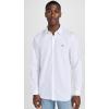 imageLacoste Mens Long Sleeve Solid Slim Fit Poplin ShirtWhite