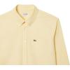 imageLacoste Mens Regular Fit Cotton Oxford ShirtYellowWhite