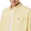 imageLacoste Mens Regular Fit Cotton Oxford ShirtYellowWhite