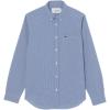 imageLacoste Mens Long Sleeve Checked Gingham ButtonDown ShirtMarinaWhite