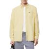 imageLacoste Mens Regular Fit Cotton Oxford ShirtYellowWhite