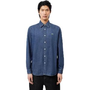 imageLacoste Mens Regular Fit Denim ShirtDeep Medium