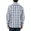 imageLacoste Mens Check Print Stretch ShirtWhiteNavy Bluefluorine