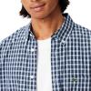 imageLacoste Mens Checked Poplin ShirtNavy Blue  Multico