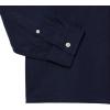 imageLacoste Mens Contemporary Collections Long Sleeve Regular Fit Linen Button Down Shirt with Front PocketNavy Blue