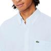 imageLacoste Mens Contemporary Collections Long Sleeve Regular Fit Linen Button Down Shirt with Front PocketRill