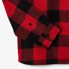 imageLacoste Mens Cotton Twill Plaid OvershirtBlackRed