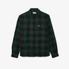 imageLacoste Mens Cotton Twill Plaid OvershirtBlackSinople