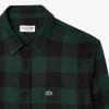 imageLacoste Mens Cotton Twill Plaid OvershirtBlackSinople