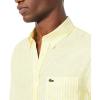 imageLacoste Mens Regular Fit Linen ShirtYellow  White